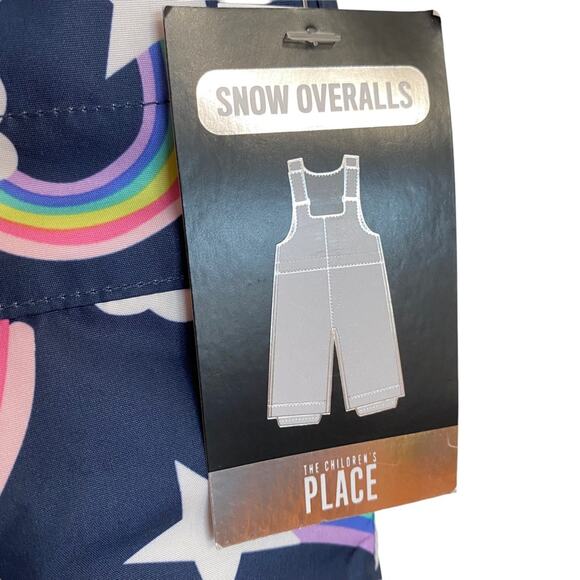 The Childrens Place Snowsuit 12 18 months Girls Rainbow Snow Overalls NWT - Picture 3 of 5
